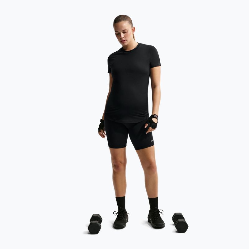 Damen-Shorts Nike One Maternity High-Waisted 8" black/white 2