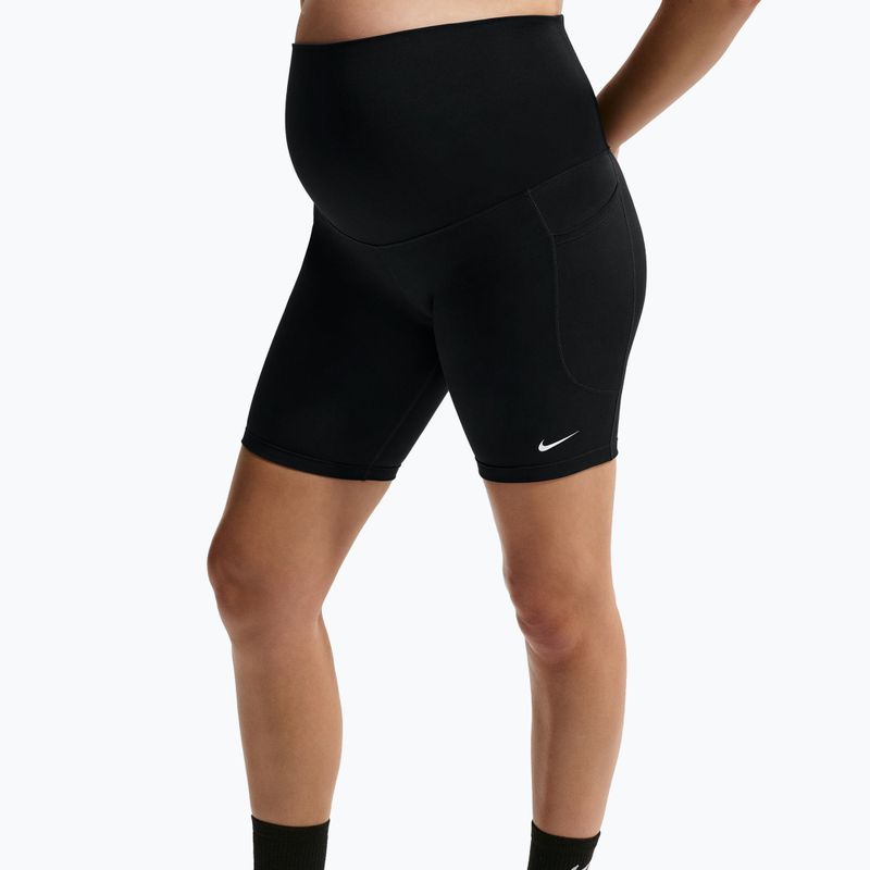 Damen-Shorts Nike One Maternity High-Waisted 8" black/white 4