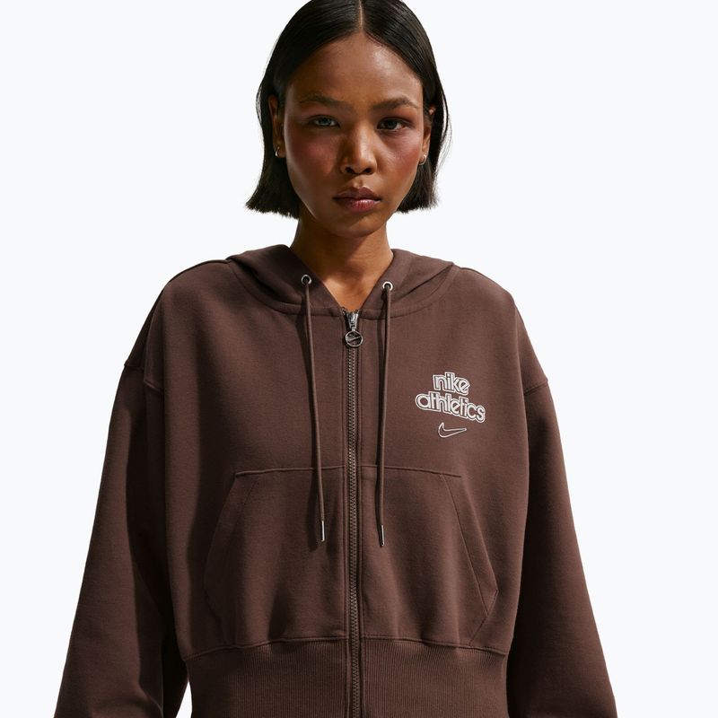 Damen-Hoodie Nike Phoenix Full-Zip Hoodie light chocolate