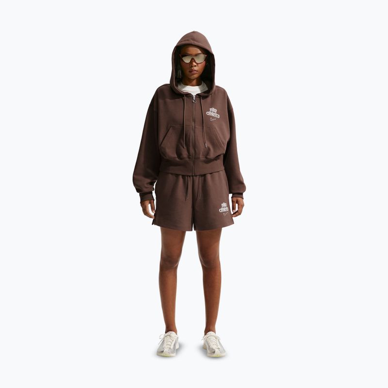 Damen-Hoodie Nike Phoenix Full-Zip Hoodie light chocolate 2