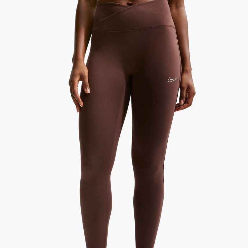 Damen-Leggings Nike One High-Waisted Seamless light chocolate 4