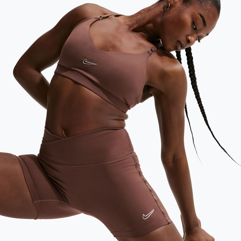 Damen-Shorts Nike One Biker 5" light chocolate 7
