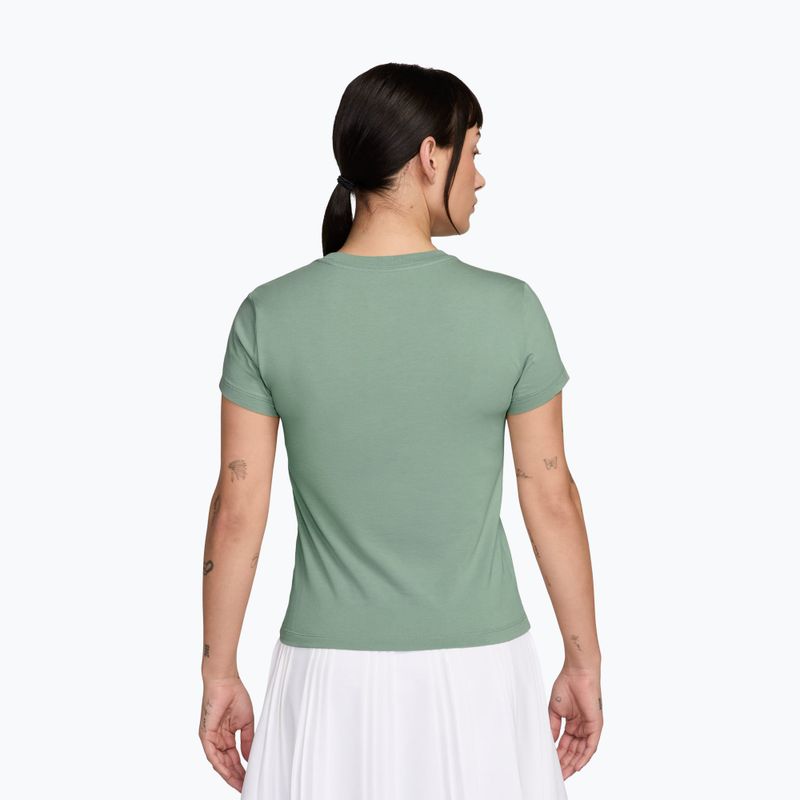 Damen-Tennisshirt Nike Court Heritage steam/barely green 2