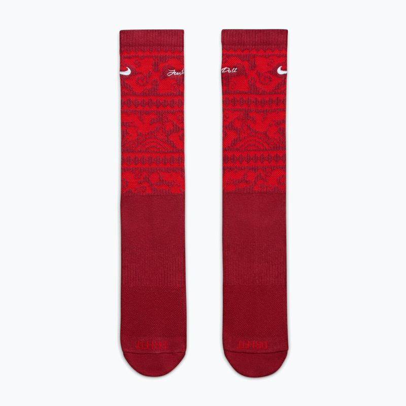 Socken Nike Everyday Plus Cushioned Crew team crimson/metallic silver 2