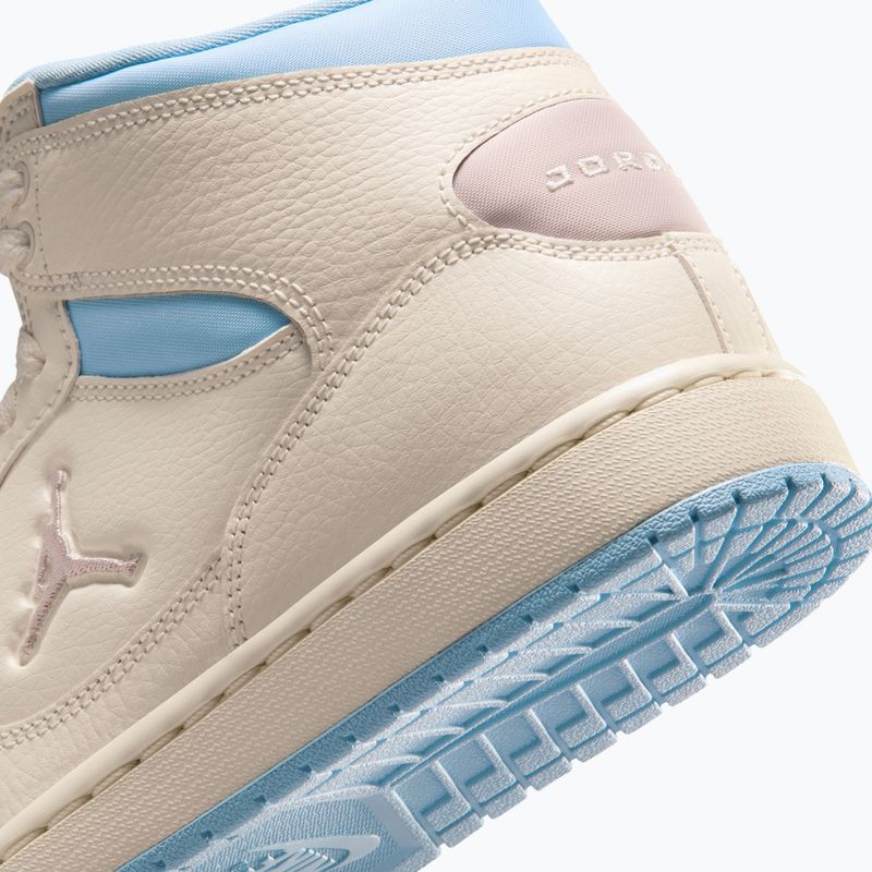 Damen Sneaker Nike Jordan Court Connect Mid Pale Ivory/Psychic Blue/Particle Rose 8