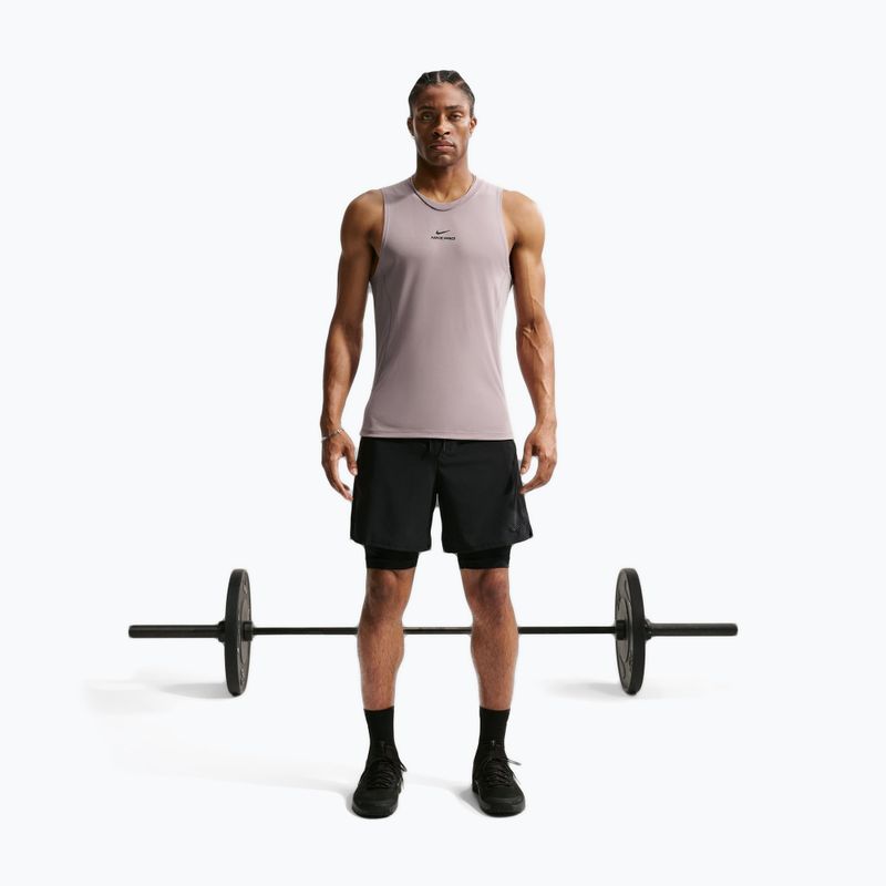 Trainings-T-Shirt Herren Nike Pro Training Dri-Fit light violet ore/black 2