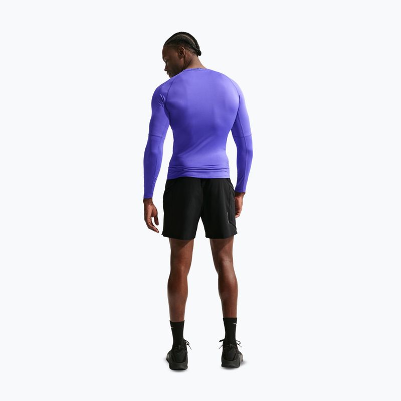 Herren-Trainingslangarmshirt Nike Pro Dri-Fit Tight Fitness persian violet/black 3
