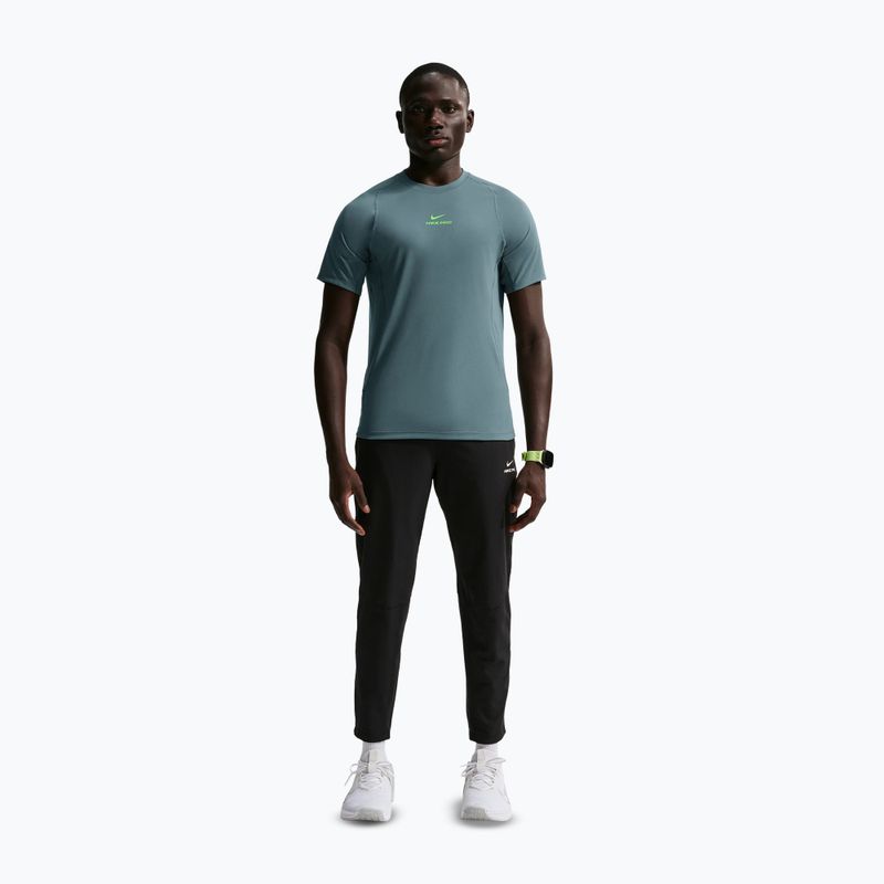 Trainings-T-Shirt Herren Nike Pro Training Dri-Fit mineral slate/green strike 2