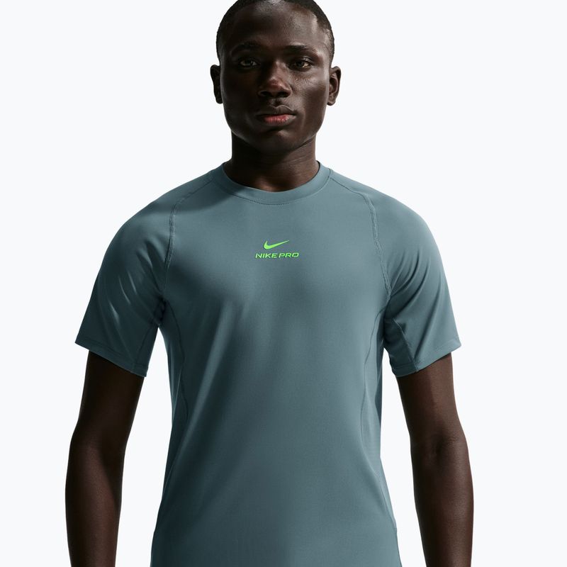 Trainings-T-Shirt Herren Nike Pro Training Dri-Fit mineral slate/green strike 4