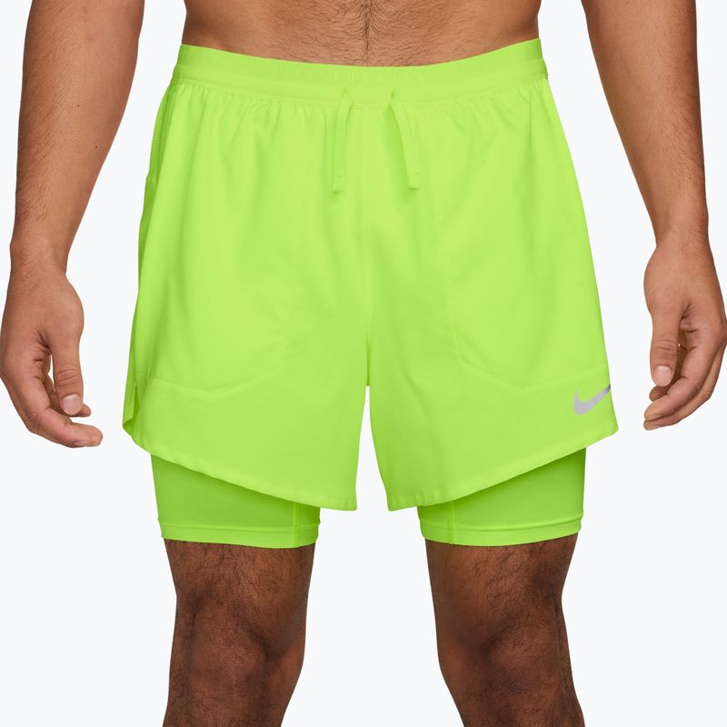 Herren-Laufshorts Nike Stride Dri-Fit Hybrid 5" volt ice