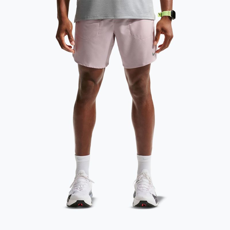 Herren-Laufshorts Nike Stride Dri-Fit Brief-Lined 7" particle rose