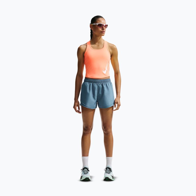 Damen-Laufshirt Nike Swoosh Run Dri-Fit orange pulse/photon dust/white 2