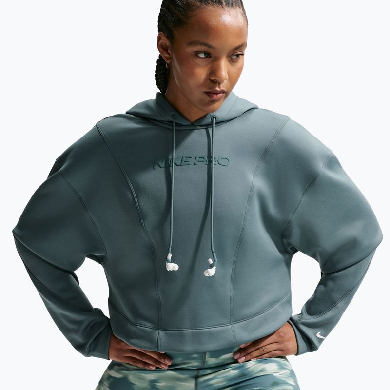 Damen-Trainingssweatshirt Nike Pro Therma-Fit Hoodie mineral slate/white 4