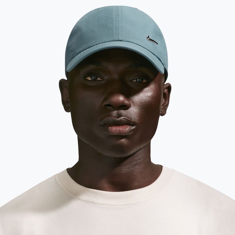 Basecap Nike Dri-Fit Club Unstructured Metal Swoosh mineral Mineral slate/metallic silver 3