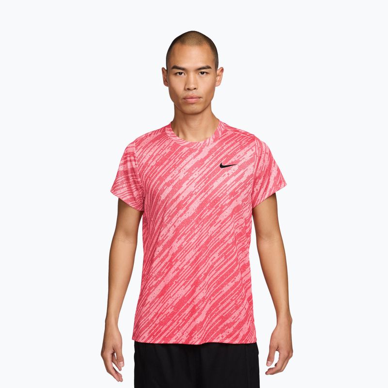 Herren-Tennisshirt Nike Court Dri-Fit Victory Print pink foam/black