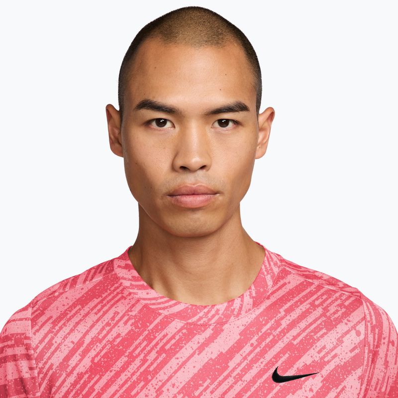 Herren-Tennisshirt Nike Court Dri-Fit Victory Print pink foam/black 3