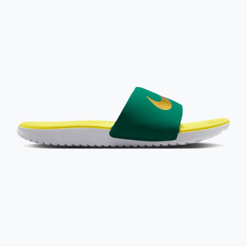 Kinder-Badelatschen Nike Coffee malachite/sonic yellow/metallic gold 8