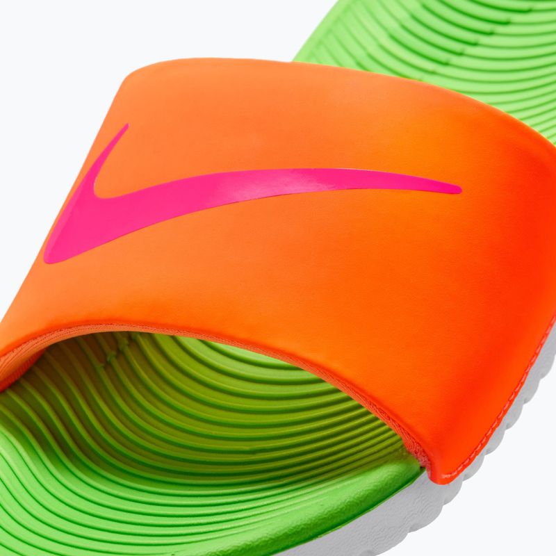 Badelatschen Nike Coffee total orange/green strike/hyper pink 11