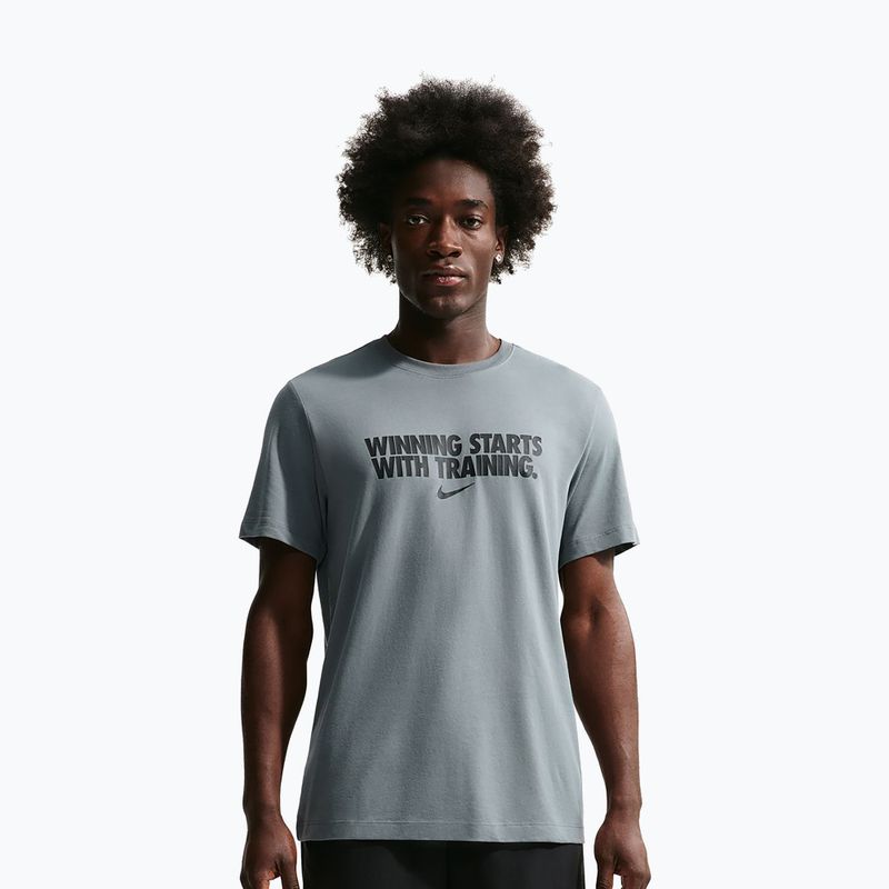 Trainings-T-Shirt Herren Nike Dri-Fit Winning smoke grey/black/black