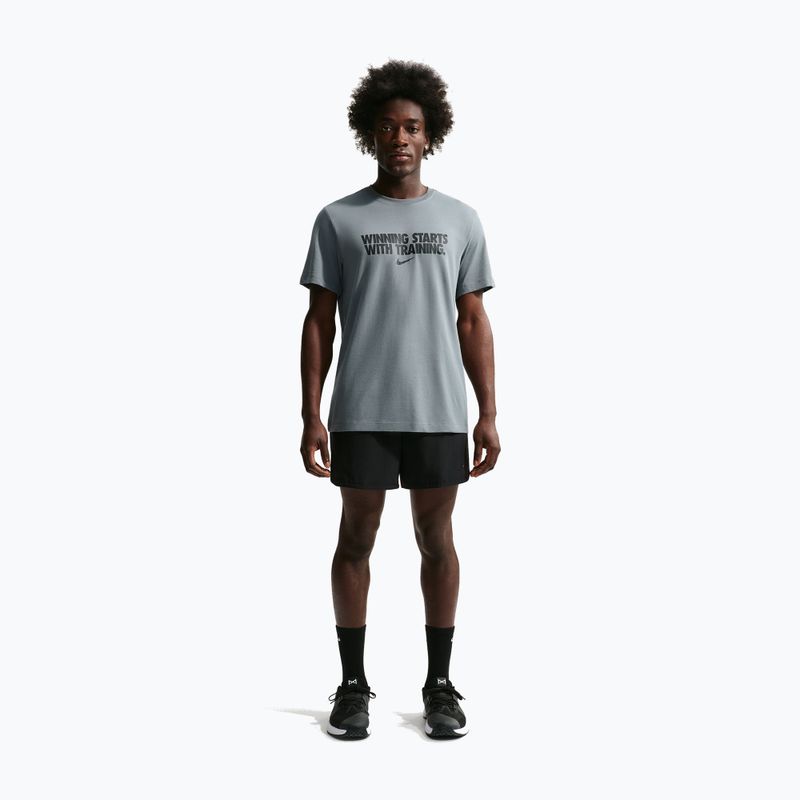 Trainings-T-Shirt Herren Nike Dri-Fit Winning smoke grey/black/black 2