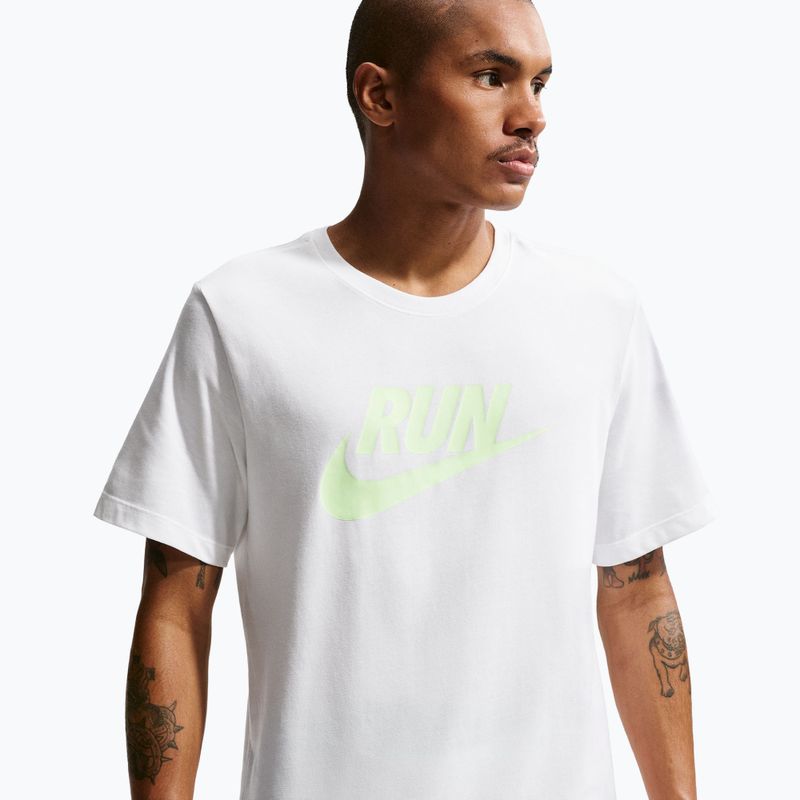 Herren-Laufshirt Nike Dri-Fit Running white/barely volt 4