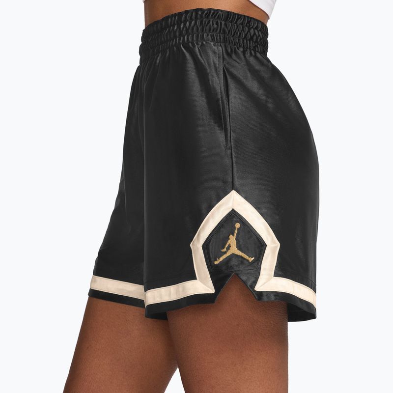 Damen-Basketballshorts Nike Jordan Sport Diamond 4" black/metallic gold 5