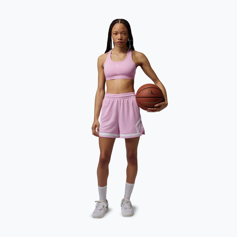 Damen-Basketballshorts Jordan Sport Diamond 4" iced carmine/iced carmine/white/white 2