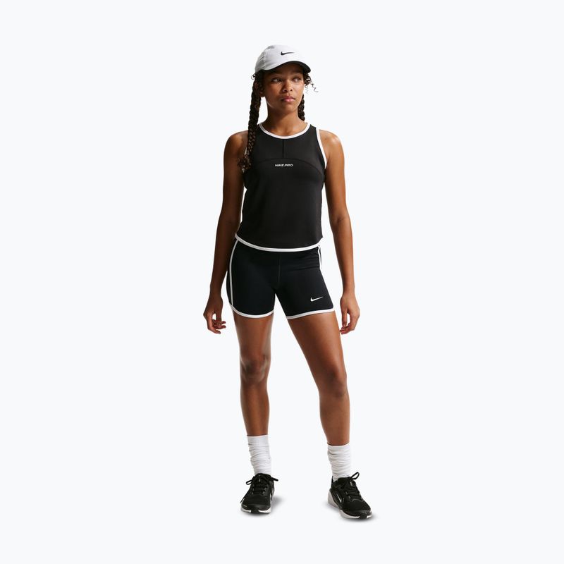 Kindershorts Nike Pro Dri-Fit 3" black/white 2