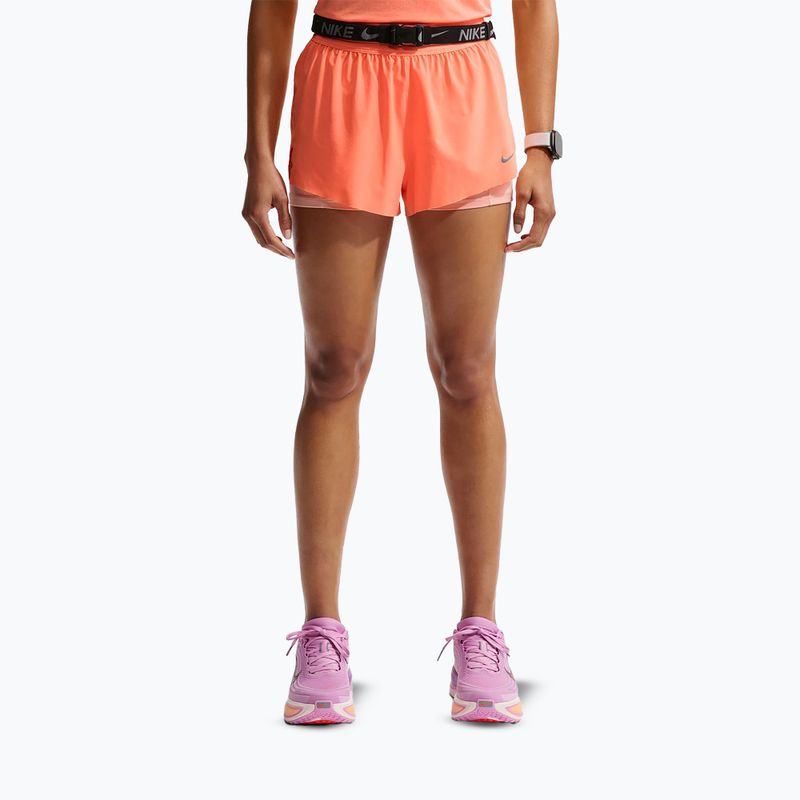 Damen-Laufshorts Nike Swift Mid-Rise 2in1 orange pulse