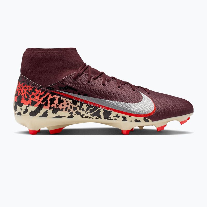 Herren-Fußballschuhe Nike United Mercurial Superfly 10 Academy MG burgundy crush/metallic silver
