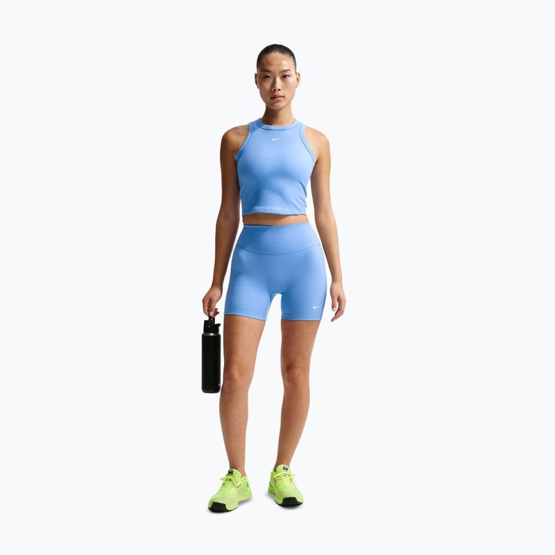 Damen-T-Shirt Nike One Fitted Dri-Fit Cropped Tank thunder university blue/white 2