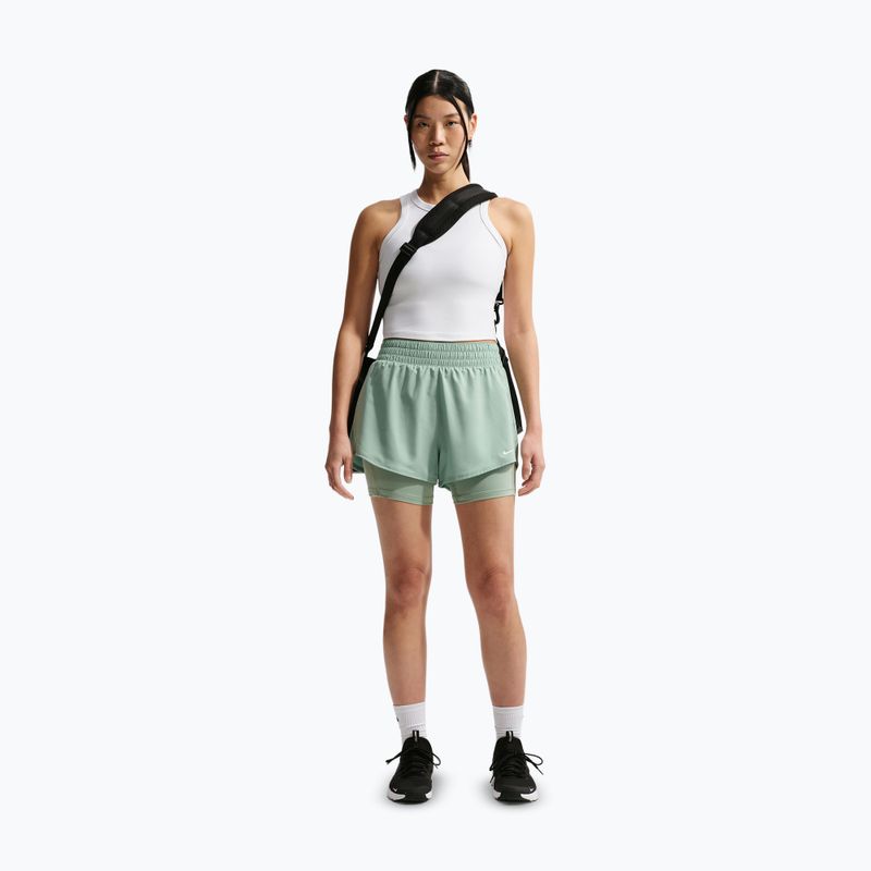 Damen-Shorts Nike One Dri-Fit High-Waisted 3" 2In1 steam/white 2