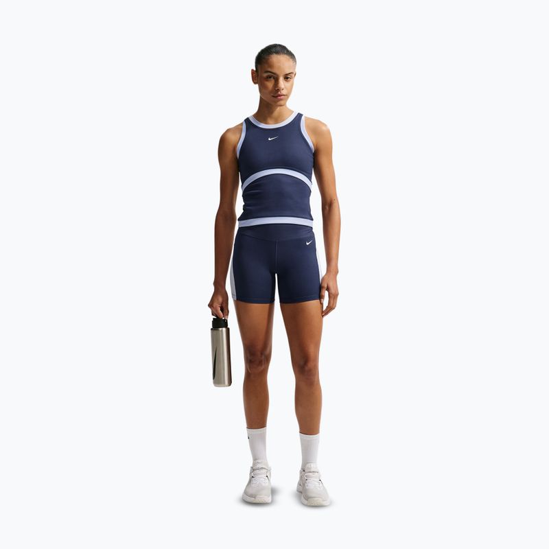 Damen-Trainingsshirt Nike One Dri-Fit midnight navy/hydrogen blue/white 2