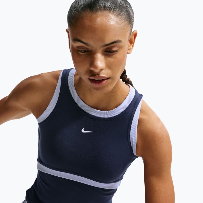 Damen-Trainingsshirt Nike One Dri-Fit midnight navy/hydrogen blue/white 6