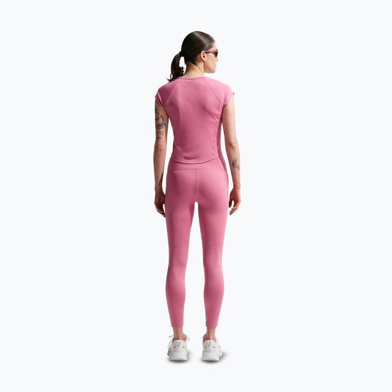 Damenlaufleggings Nike Tempo Swoosh Run High-Waisted 7/8 peony/white 3