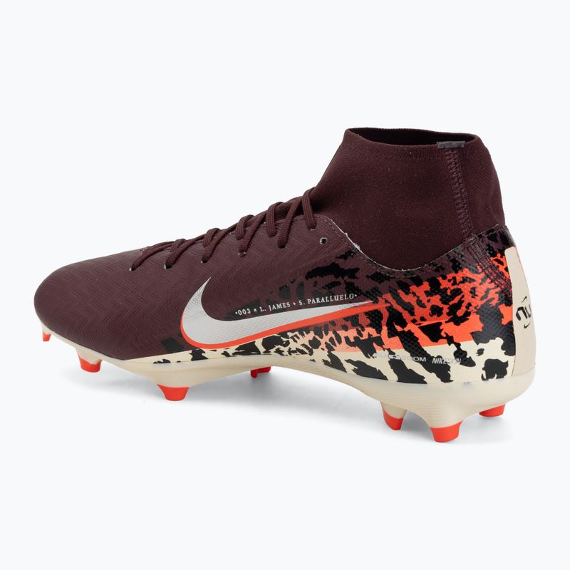 Herren-Fußballschuhe Nike United Mercurial Superfly 10 Academy MG burgundy crush/metallic silver 3