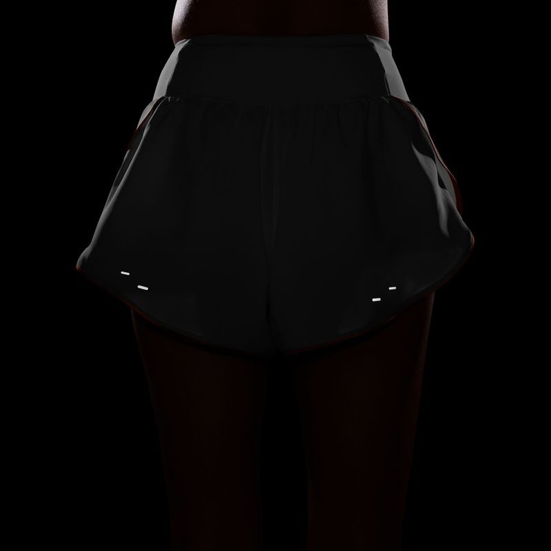 Damen-Laufshorts Nike Tempo Swoosh Dri-Fit Mid-Rise Brief-Lined white/orange pulse/black 7