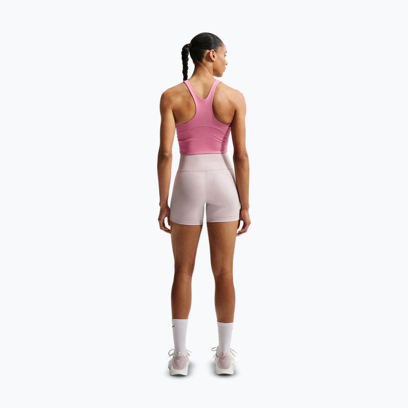Damen-Laufshirt Nike Tempo Medium Support Cropped Sports Bra peony 3