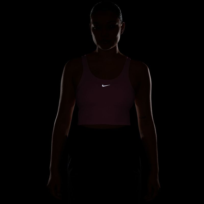 Damen-Laufshirt Nike Tempo Medium Support Cropped Sports Bra peony 6