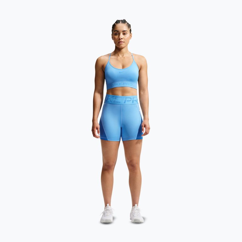 Damen-Shorts Nike Pro Sculpt High Waisted 5" Biker university blue/light photo blue/white 2