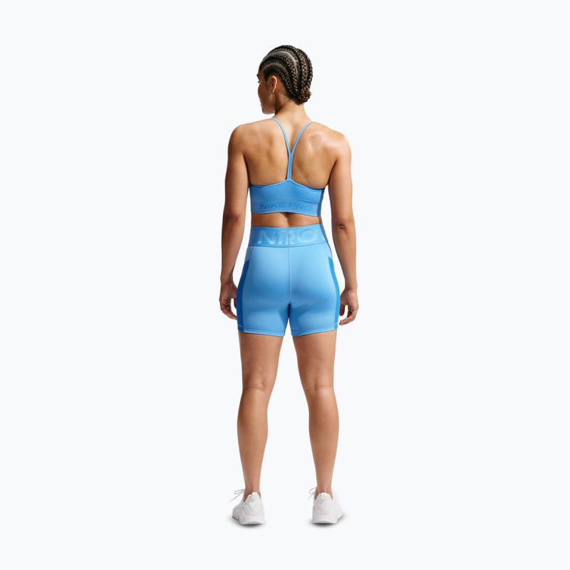 Damen-Shorts Nike Pro Sculpt High Waisted 5" Biker university blue/light photo blue/white 3