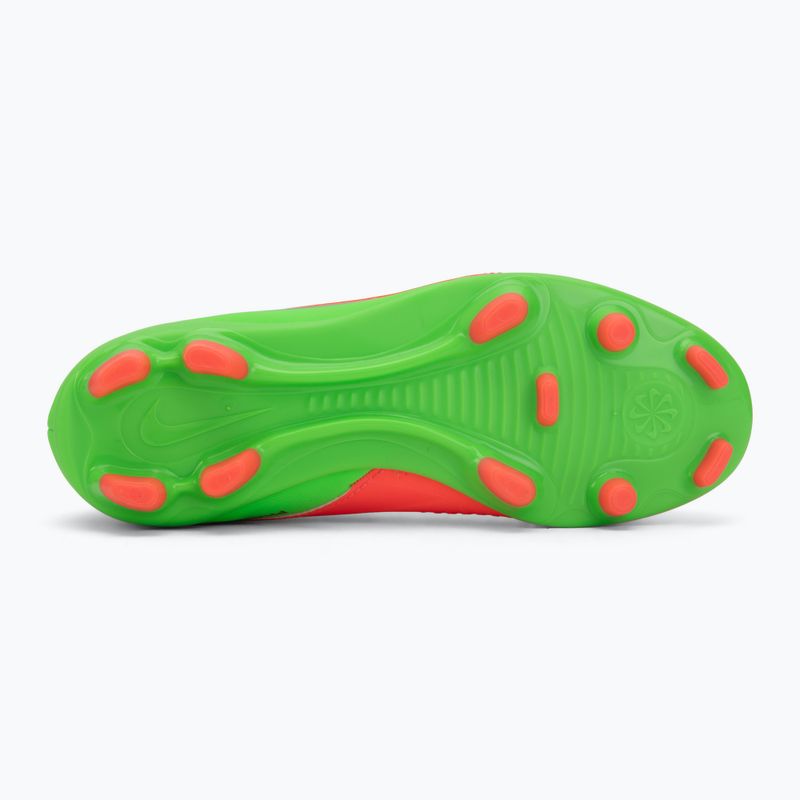 Kinder-Fußballschuhe Nike Jr. Phantom 6 Club Erling Haaland MG hot punch/green strike/black 4