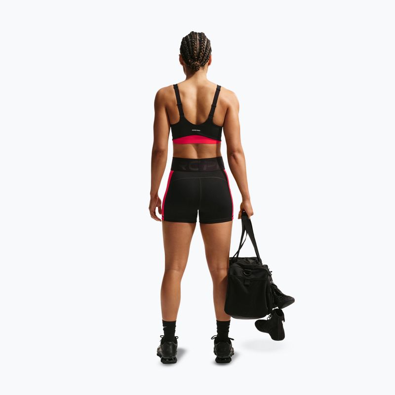 Damen Trainingsshorts Nike Pro Sculpt Dri-Fit High-Waisted Biker 5" black/light crimson/white 3