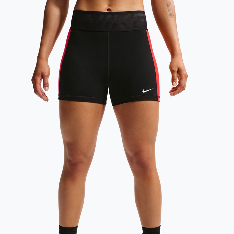 Damen Trainingsshorts Nike Pro Sculpt Dri-Fit High-Waisted Biker 5" black/light crimson/white 5