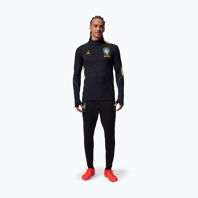 Herren-Fußball-Langarmshirt Brazil Strike Elite Jordan Dri-Fit Drill Top black/yellow pulse/light mint/P109C 2