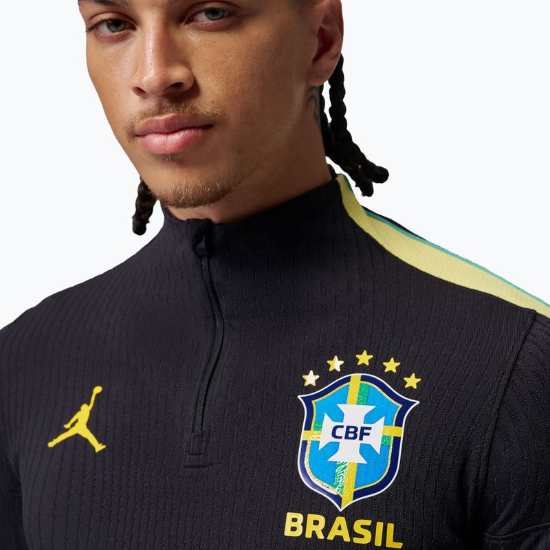 Herren-Fußball-Langarmshirt Brazil Strike Elite Jordan Dri-Fit Drill Top black/yellow pulse/light mint/P109C 4