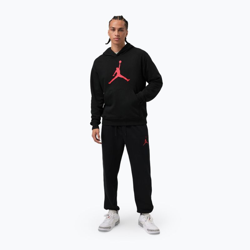 Herrenpullover Jordan Pullover Hoodie black/gym red 2