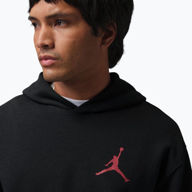 Herren Hoodie Nike Jordan Pullover Hoodie black/gym red 4