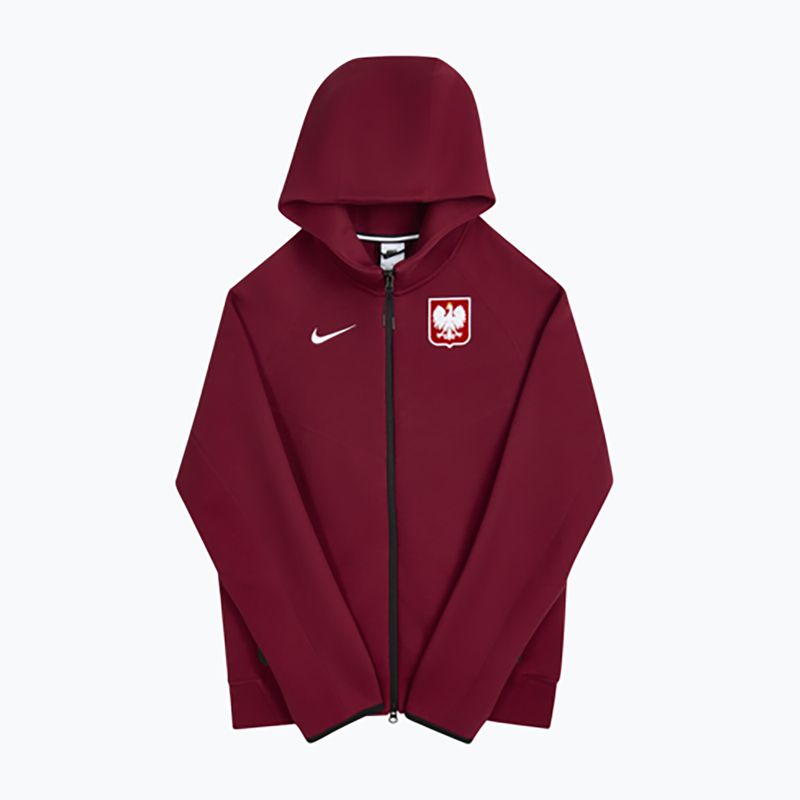 Herren-Fußballtrikot Nike Tech Fleece Poland Full Zip Hoodie team red 3