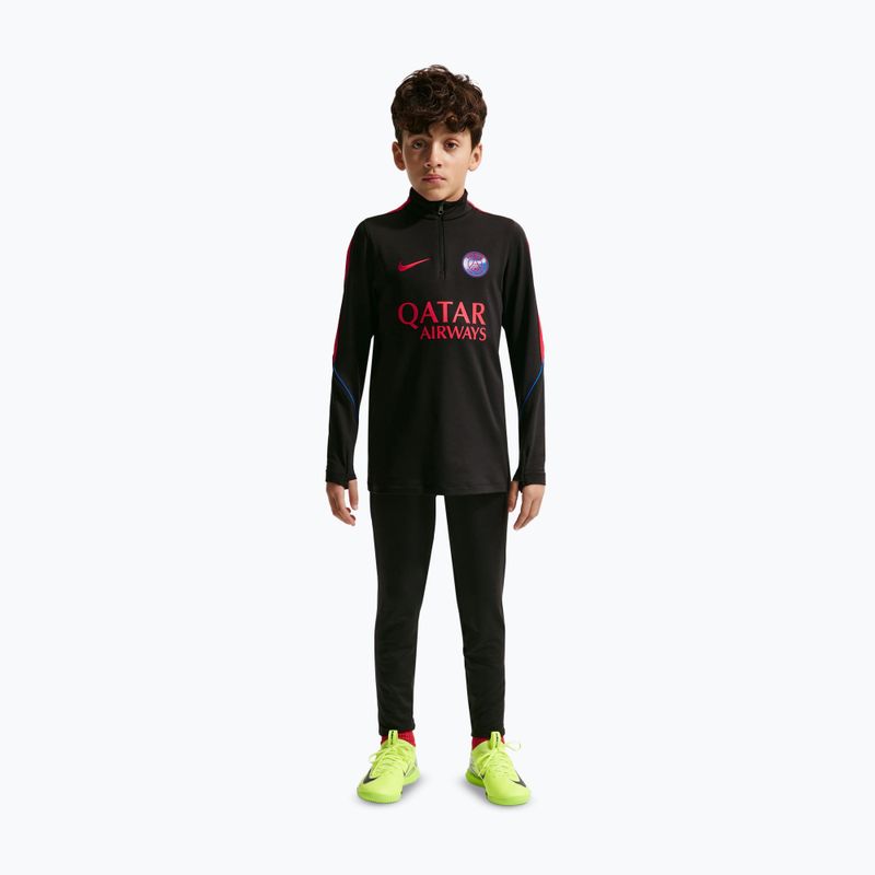 Kinder Fußballtrikot Nike Paris Saint-Germain Strike Dri-Fit Soccer Knit Drill Top black/global red/global red 3
